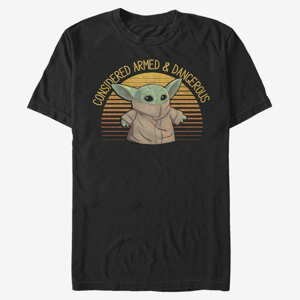 Queens Star Wars: The Mandalorian - Sunset Cute Yoda Unisex T-Shirt Black