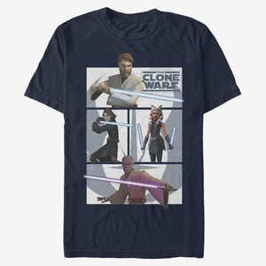 Queens Star Wars: Clone Wars - Clone Wars Jedi Unisex T-Shirt Navy Blue