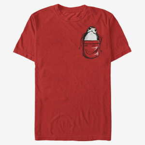 Queens Star Wars: Last Jedi - Pocket Porg Unisex T-Shirt Red