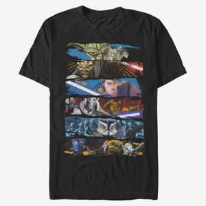 Queens Star Wars: Clone Wars - Face Off Unisex T-Shirt Black