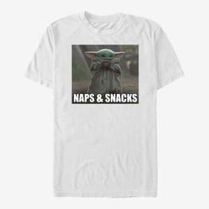 Queens Star Wars: The Mandalorian - Naps and Snacks V2 Unisex T-Shirt White