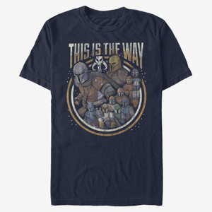 Queens Star Wars: The Mandalorian - The Way Group Unisex T-Shirt Navy Blue