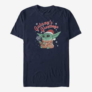 Queens Star Wars: The Mandalorian - CHILD GREETINGS Unisex T-Shirt Navy Blue