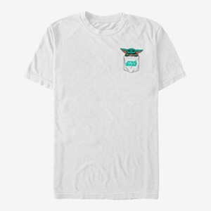 Queens Star Wars: The Mandalorian - Baby Faux Pocket Unisex T-Shirt White