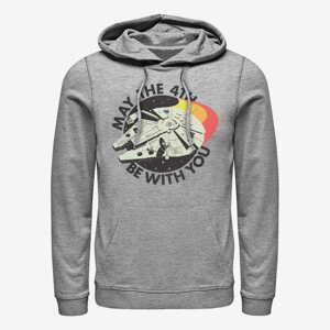 Queens Star Wars: Classic - Retro May Falcon Unisex Hoodie Heather Grey