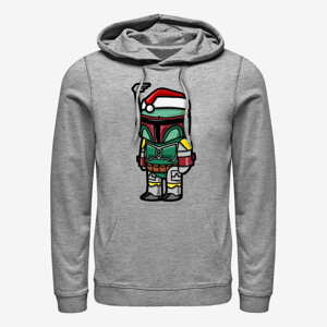 Queens Star Wars: Classic - Boba Santa Unisex Hoodie Heather Grey