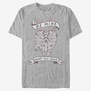 Queens Star Wars: Classic - Be Mine Falcon Unisex T-Shirt Heather Grey