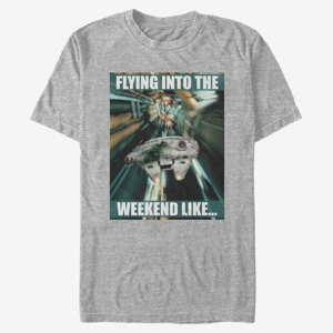 Queens Star Wars: Classic - Flying Into The Weekend Unisex T-Shirt Heather Grey