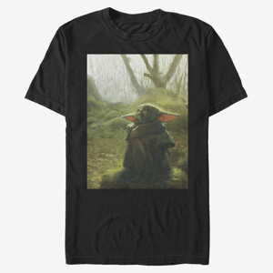 Queens Star Wars: The Mandalorian - The Child Illustration Unisex T-Shirt Black