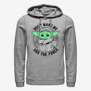 Queens Star Wars: The Mandalorian - Don't Make Me Unisex Hoodie Heather Grey