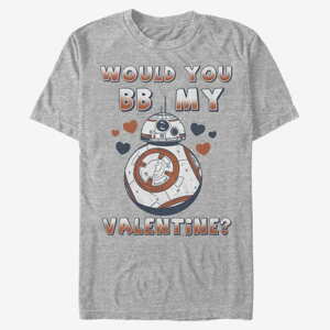 Queens Star Wars: The Force Awakens - BB My Valentine Unisex T-Shirt Heather Grey