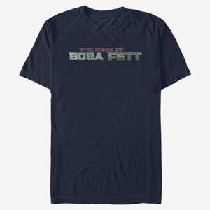 Queens Star Wars Book of Boba Fett - Boba Fett Text Logo Unisex T-Shirt Navy Blue