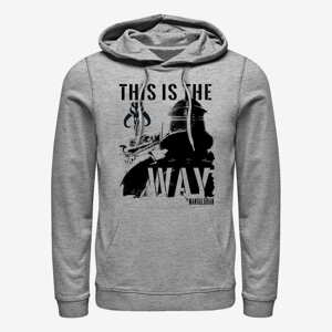 Queens Star Wars: The Mandalorian - Inked Mando Unisex Hoodie Heather Grey