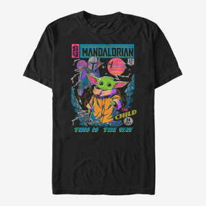 Queens Star Wars: The Mandalorian - Neon Poster Unisex T-Shirt Black