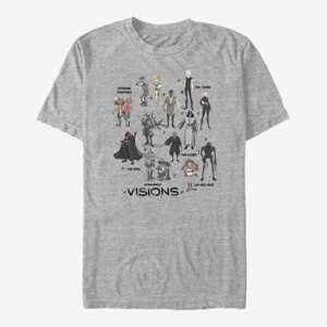 Queens Star Wars: Visions - Textbook Characters Unisex T-Shirt Heather Grey