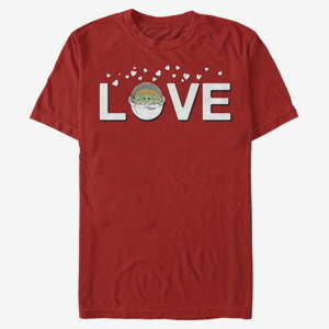 Queens Star Wars: The Mandalorian - Love With The Child Unisex T-Shirt Red