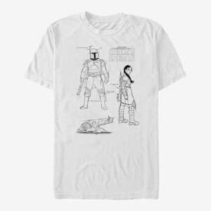 Queens Star Wars The Book Of Boba Fett - Fett Sketches Unisex T-Shirt White