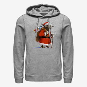 Queens Star Wars: Classic - Santa Yoda Unisex Hoodie Heather Grey