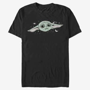 Queens Star Wars: The Mandalorian - Cute Big Face Unisex T-Shirt Black