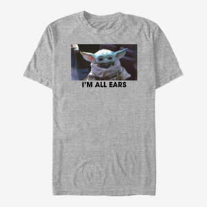 Queens Star Wars: The Mandalorian - All Ears Unisex T-Shirt Heather Grey