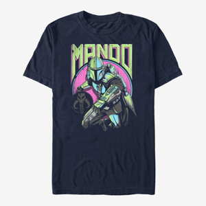 Queens Star Wars: The Mandalorian - New Wave Unisex T-Shirt Navy Blue