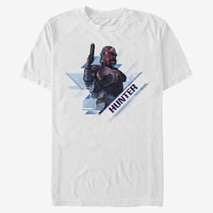 Queens Star Wars: Clone Wars - Hunter Angled Unisex T-Shirt White