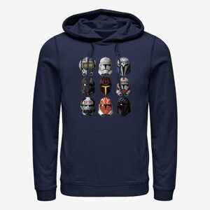 Queens Star Wars: Clone Wars - Clone Helmets Unisex Hoodie Navy Blue