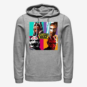 Queens Star Wars: Clone Wars - Clone Wars Pop Unisex Hoodie Heather Grey