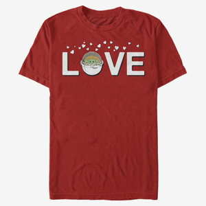 Queens Star Wars: The Mandalorian - Love With The Child Unisex T-Shirt Red