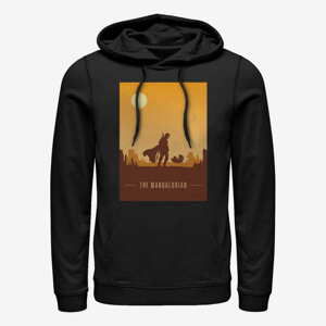 Queens Star Wars: The Mandalorian - Mando and Child Poster Unisex Hoodie Black