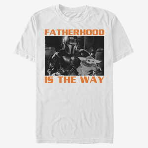 Queens Star Wars: The Mandalorian - Fatherhood Unisex T-Shirt White