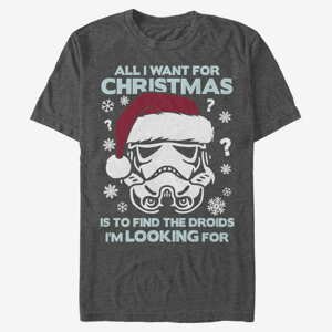 Queens Star Wars: Classic - Still Looking for Droids Christmas Unisex T-Shirt Dark Heather Grey