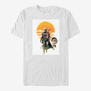 Queens Star Wars: The Mandalorian - Mando Child Walk Unisex T-Shirt White