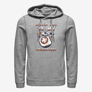 Queens Star Wars: The Force Awakens - BB My Valentine Unisex Hoodie Heather Grey