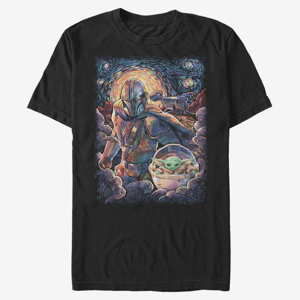 Queens Star Wars: Mandalorian - Mando Child Razor Painty Stars Unisex T-Shirt Black