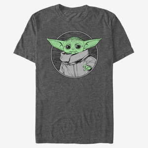 Queens Star Wars: Mandalorian - Baby Force Unisex T-Shirt Dark Heather Grey