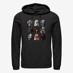 Queens Star Wars: Clone Wars - Clone Helmets Unisex Hoodie Black