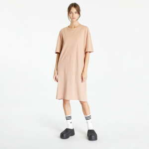 Šaty Urban Classics Ladies Organic Oversized Slit Tee Dress Amber