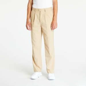Kalhoty Urban Classics Straight Pleat-Front Trousers Unionbeige
