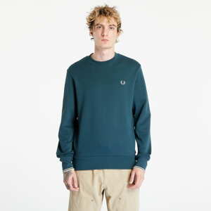 Mikina FRED PERRY Crew Neck Sweatshirt Petrol Blue