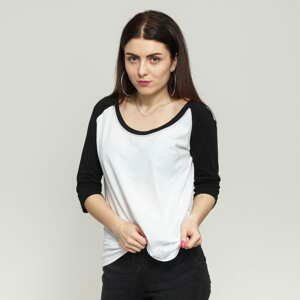 Dámské tričko Urban Classics Ladies 3/4 Contrast Raglan White/ Black