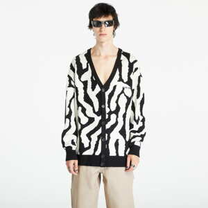 Svetr 9N1M SENSE. Sense Cardigan AOP Whitesand/ Black