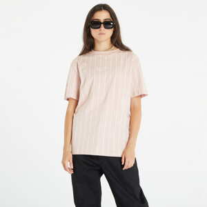 Karl Kani Small Signature Pinstripe Os Tee Dusty Rose/ White