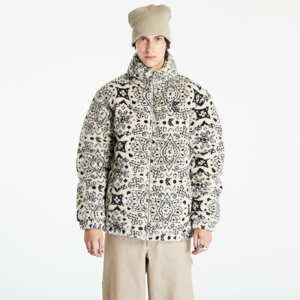 Pánská zimní bunda Karl Kani Og Paisley Teddy Puffer Jacket Off White/ Black