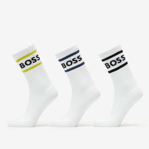 Ponožky Hugo Boss Rib Stripe Socks 3-Pack White