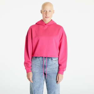 Dámská mikina Urban Classics Ladies Cropped Oversized Hoodie Hibiskuspink