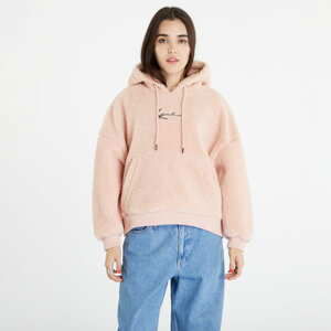 Dámská mikina Karl Kani Metal Signature Teddy Os Hoodie Dusty Rose