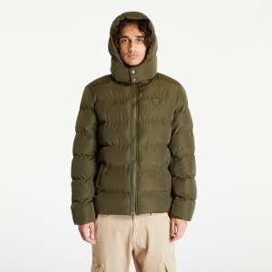 Pánská zimní bunda Urban Classics Hooded Puffer Jacket Dark Olive