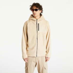 Mikina Urban Classics Hooded Sherpa Zip Jacket Dark Sand