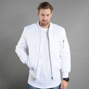 Bomber bunda Urban Classics Basic Bomber Jacket White